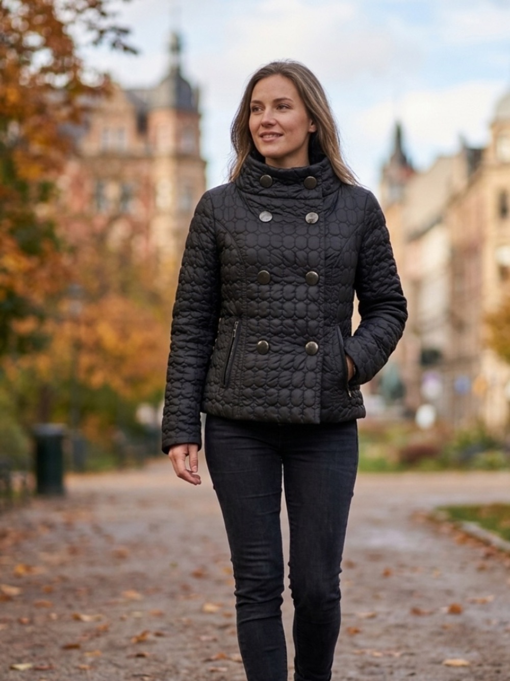 Cartise Black Quilted Jacket
